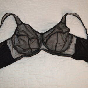 Imperfect sheer cup lining bra with underwire