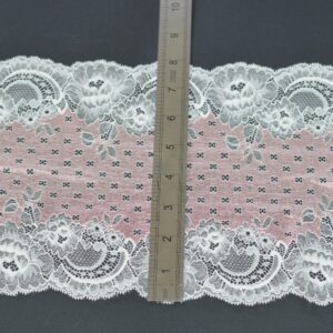 pink and white stretch lace