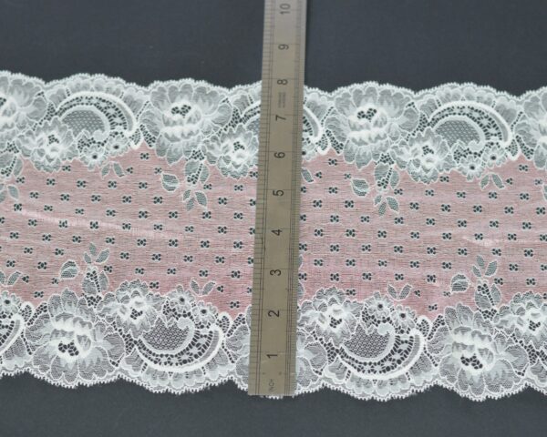 pink and white stretch lace