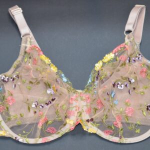 Loral lace wired partial band bra
