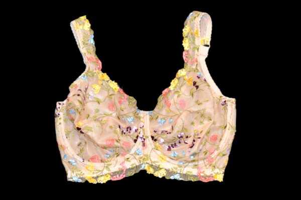Floral lace wired bra