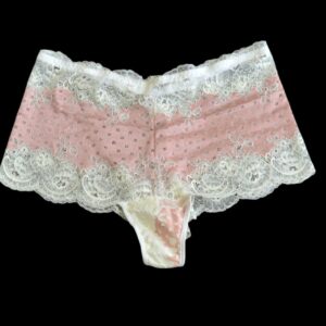 pink and white french knickers